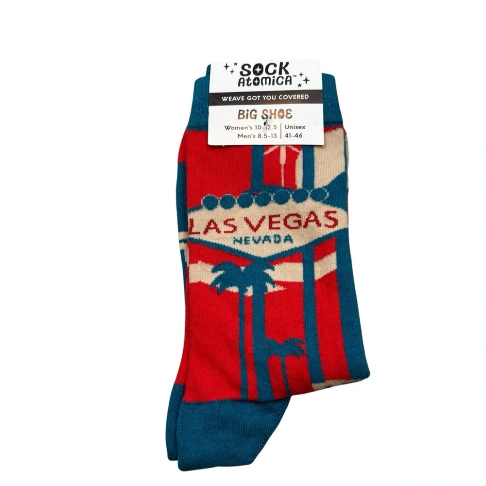 Brand new in Package Cotton Novelty Socks Unisex, LAS VEGAS Skyline Patterned‎